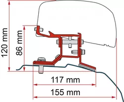 Fiamma KIT FORD CUSTOM L1 - DB