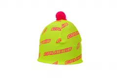 Čepice Crussis s bambulí žlutá fluo / růžová fluo