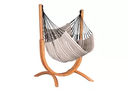 Houpací sedačka se stojanem La Siesta Udine Organic, zebra