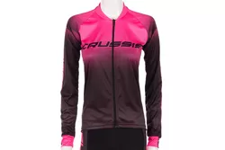 Dámský cyklistický dres Crussis, černá/růžová S