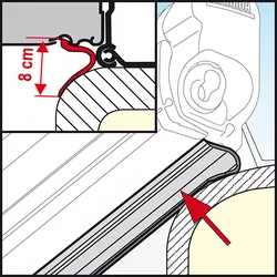 Těsnění Fiamma Kit Rain Guard Lower 550