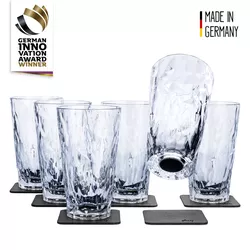 Silwy magnetická sklenice na drink 6 ks // High-Tech Plastic Glasses Čirá